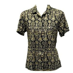 Harley Davidson Women's Short Sleeve Button Down Shirt Size Small